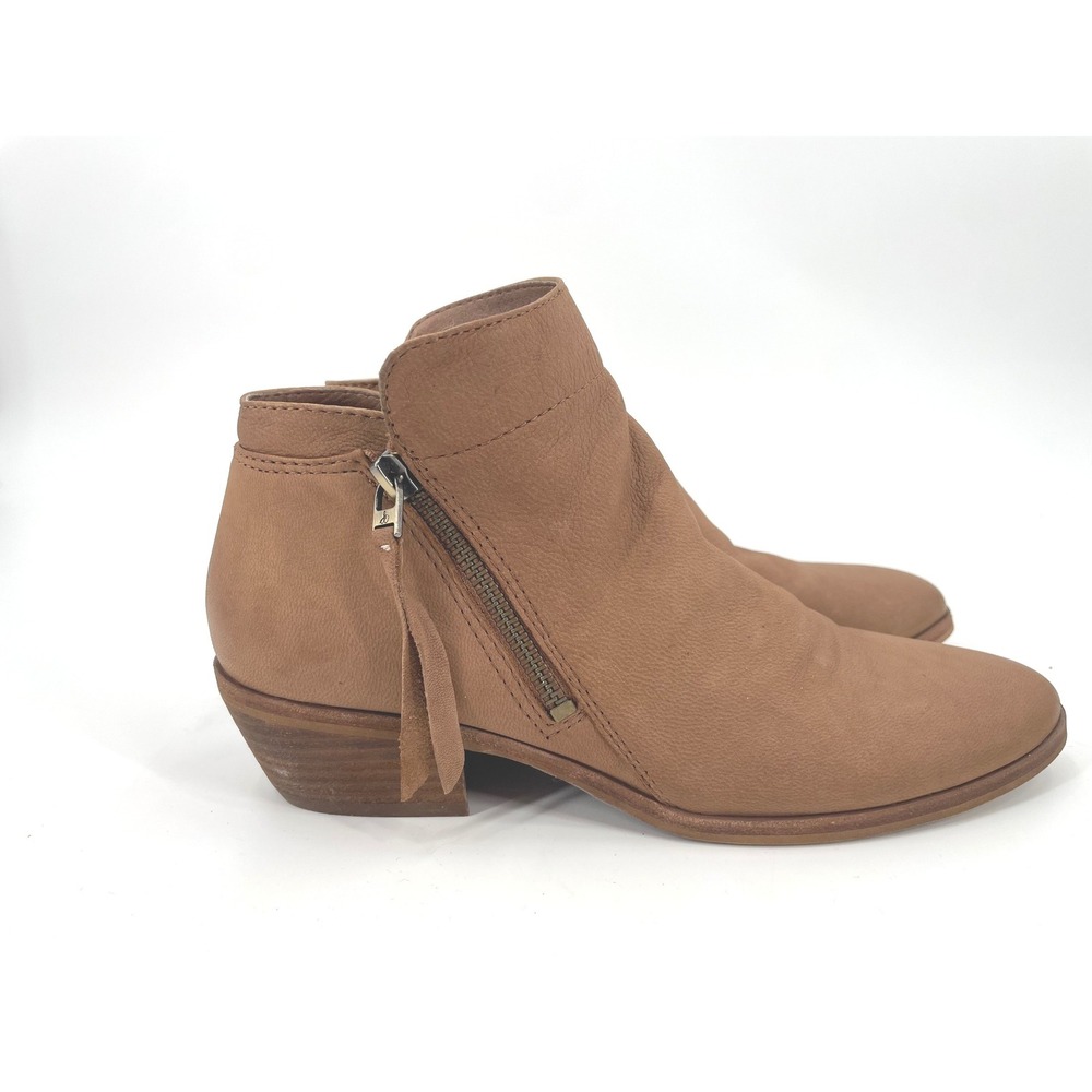 Sam Edelman Packer Ankle Boot Women 8 Camel/Brown Leather Western Boho Bootie